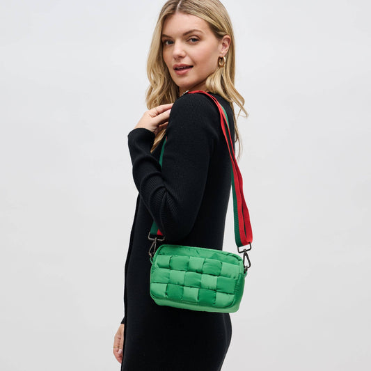 Inspiration - Woven Nylon Crossbody: Kelly Green