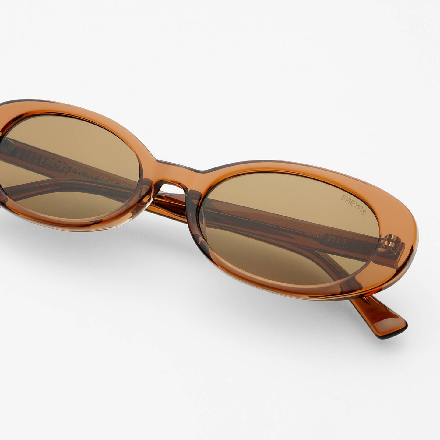 Mimi Acetate Oval Sunglasses - Brown