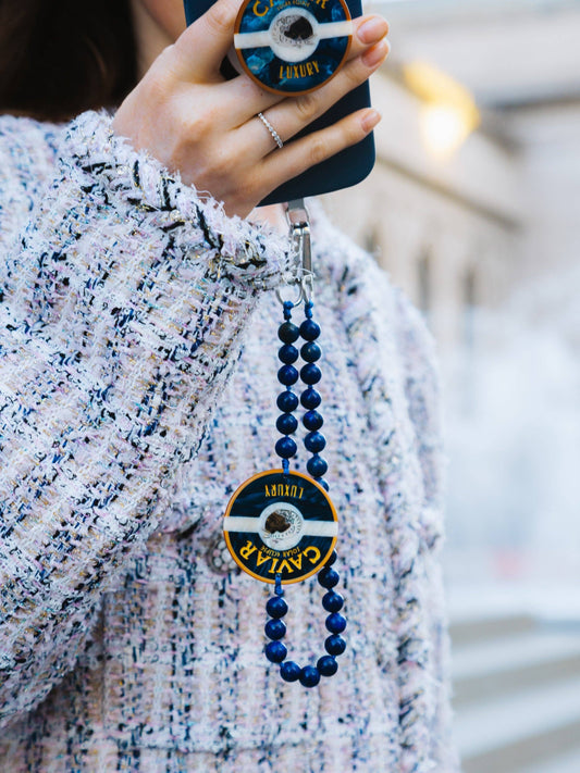Hand-painted Caviar Bracelet Phone Chain