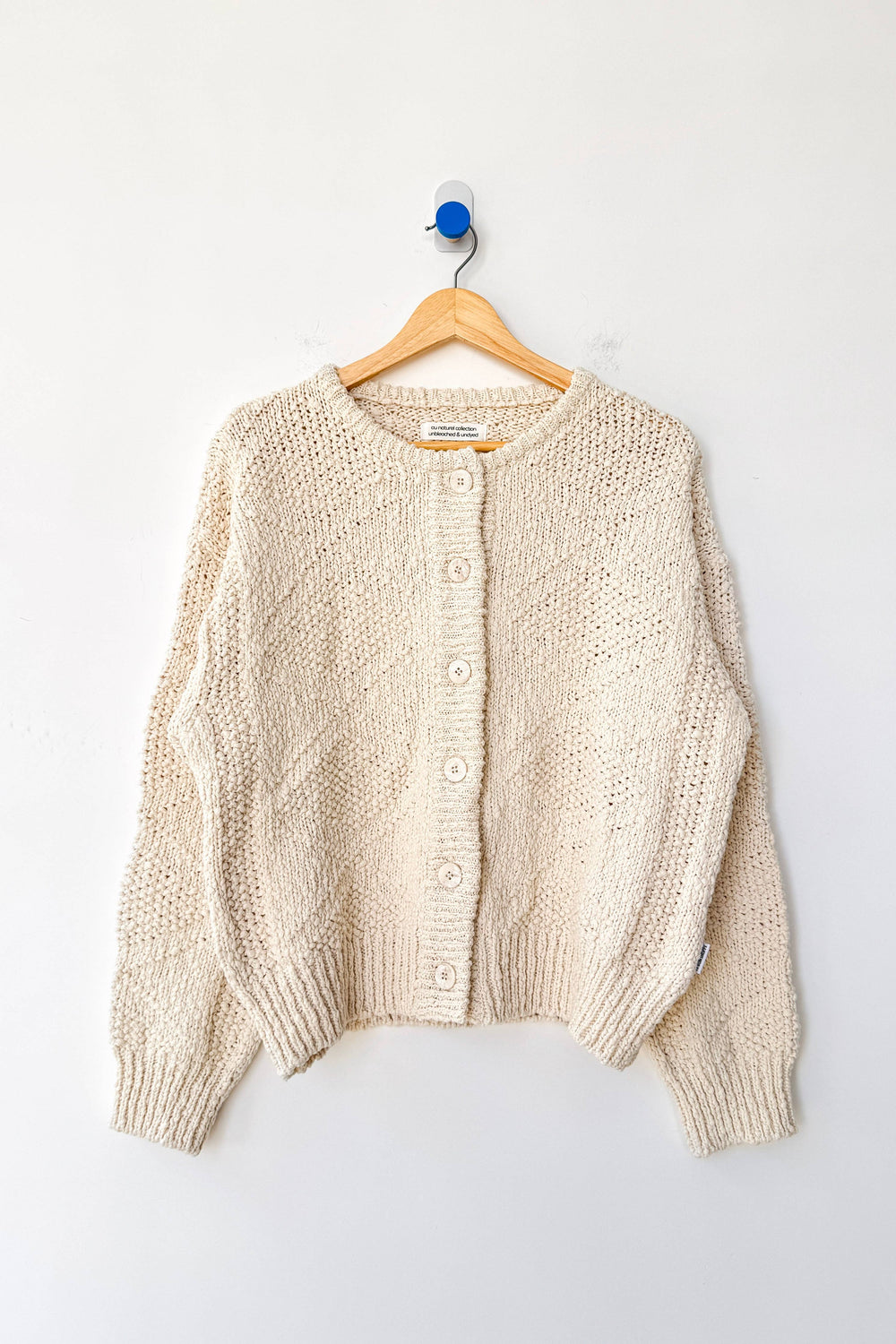 Mason Cotton Cardigan: Naturel