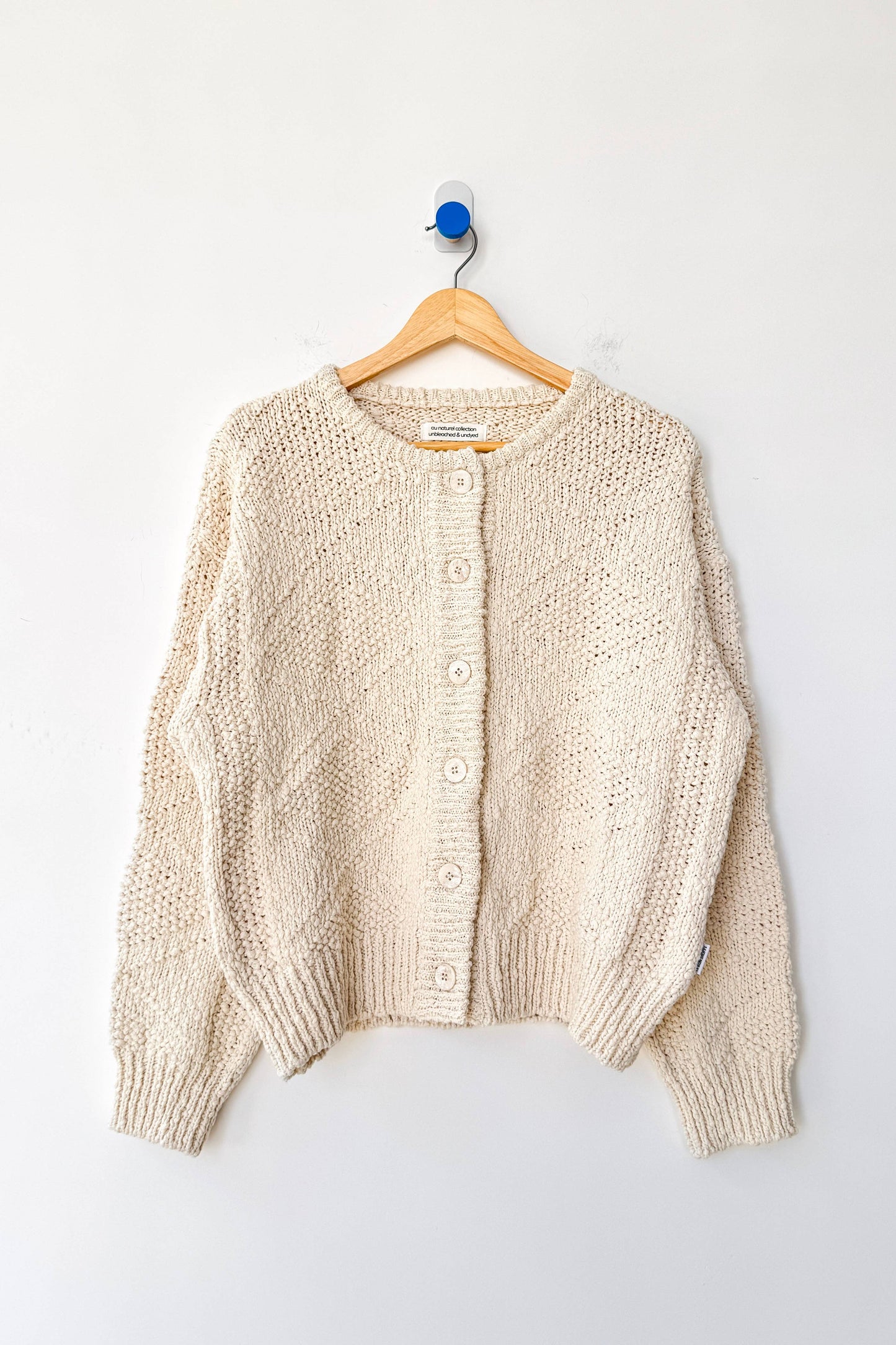 Mason Cotton Cardigan: Naturel
