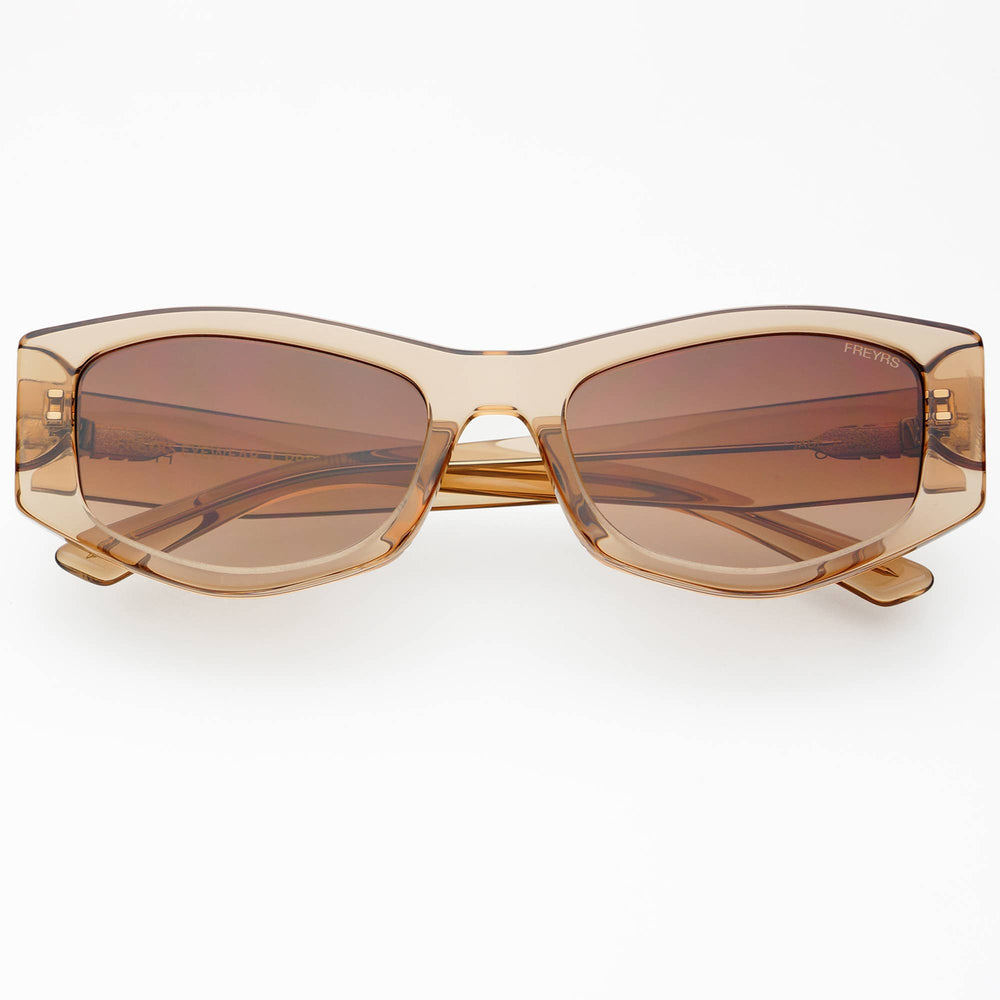 Jade Acetate Cat Eye Sunglasses - Tan