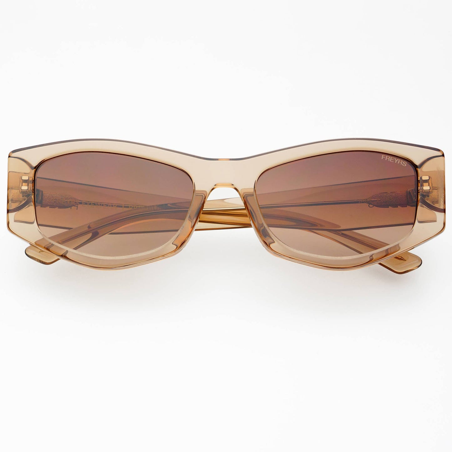 Jade Acetate Cat Eye Sunglasses - Tan