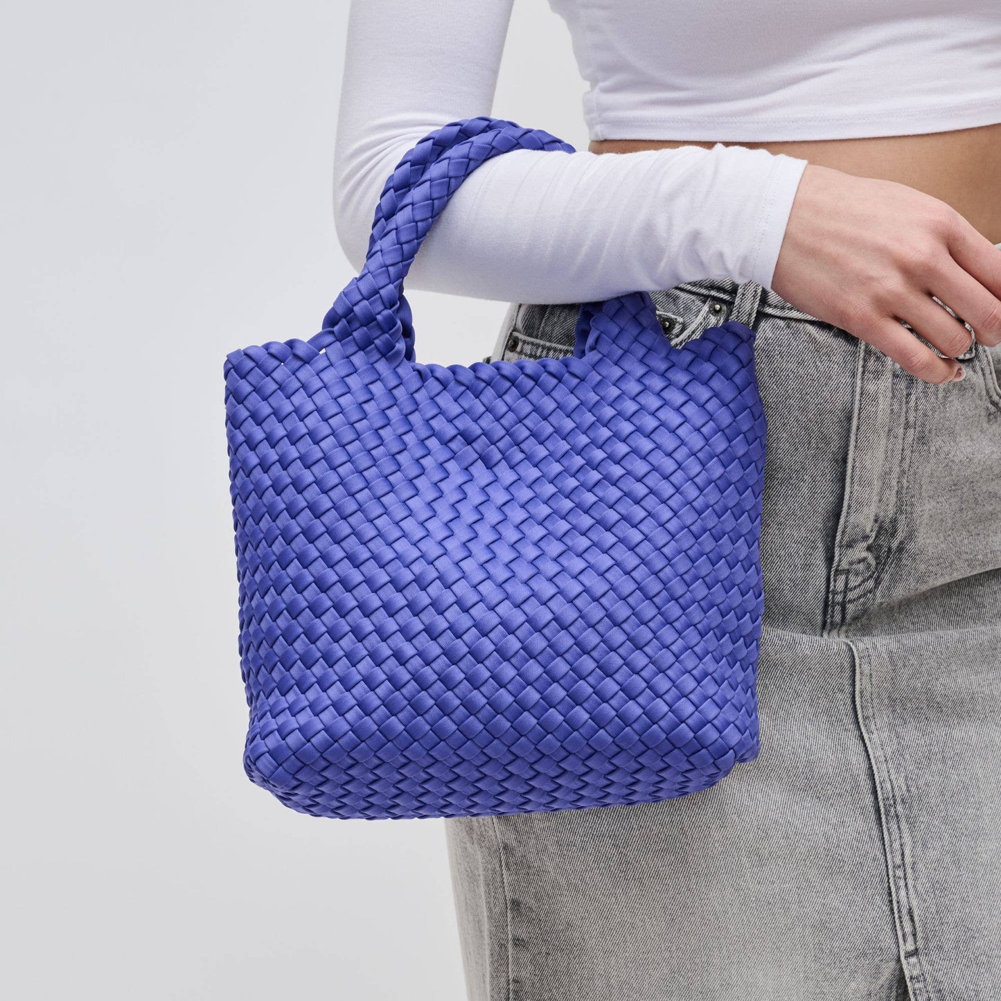 Sky's The Limit - Small Woven Neoprene Crossbody: Chocolate