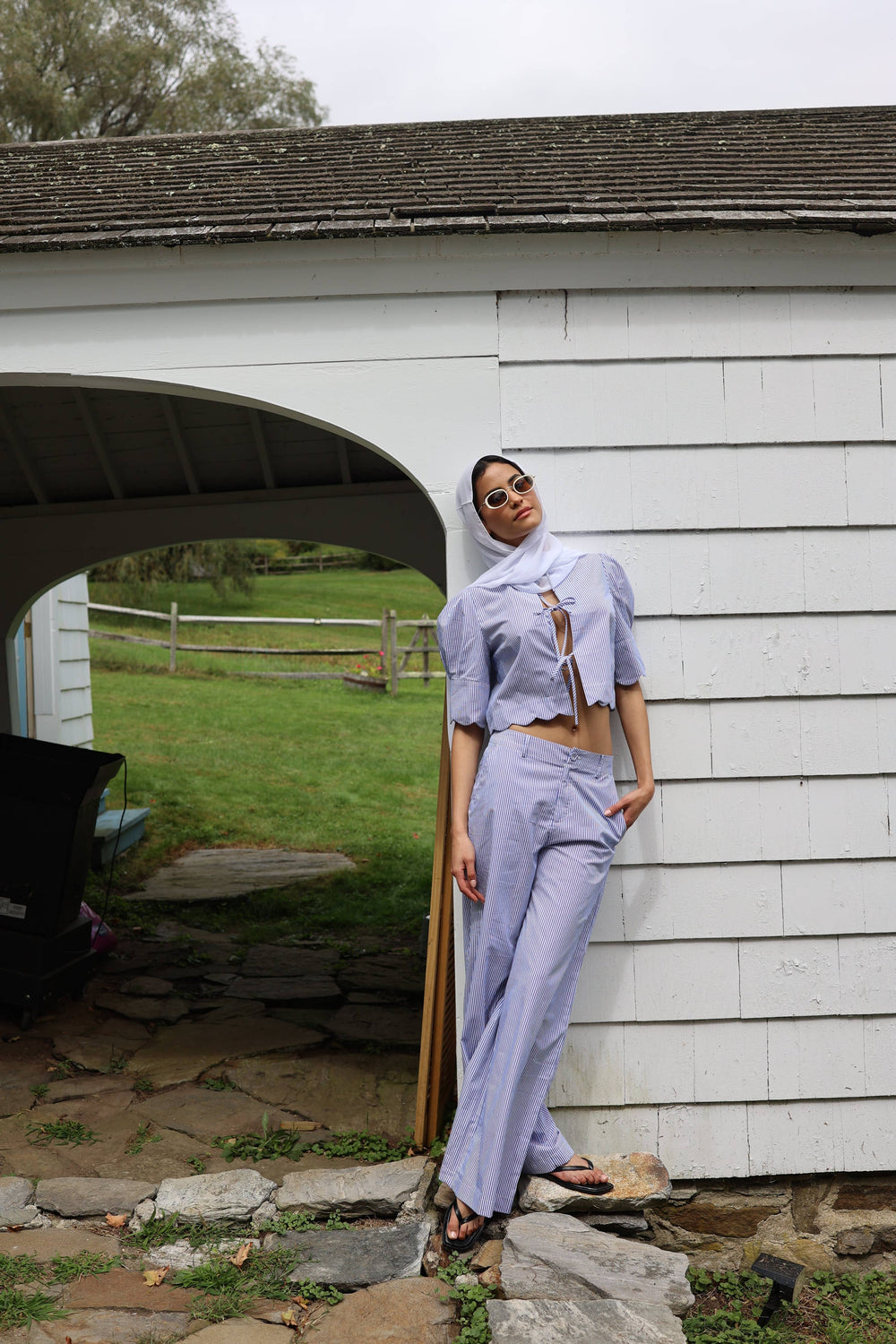 Portofino Pant - Blue Stripe