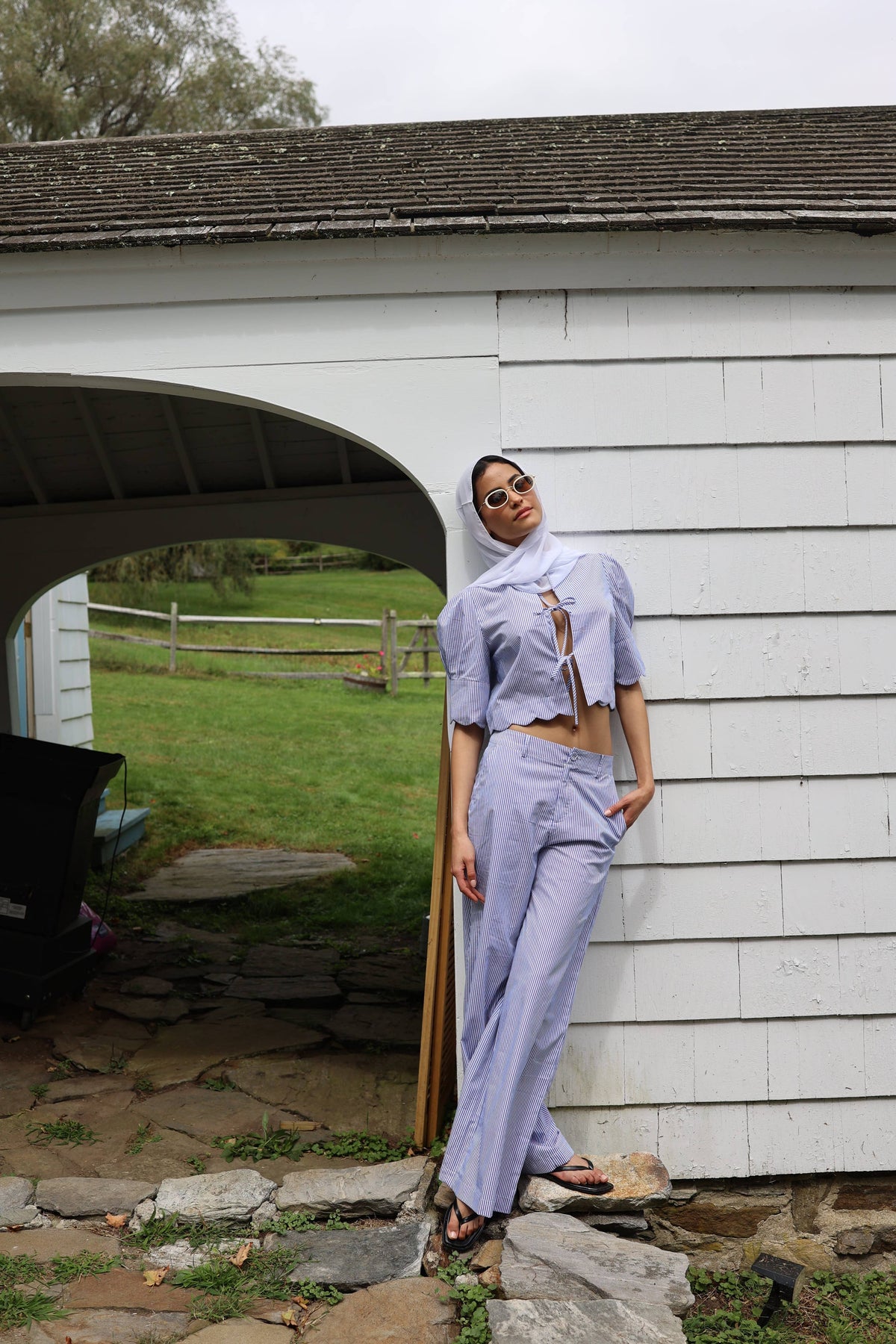 Portofino Pant - Blue Stripe