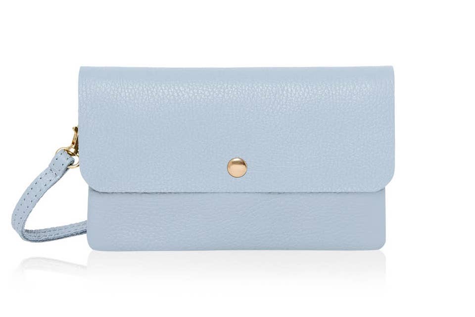 Italian Leather Small Messenger Crossbody Bag: Dark Tan