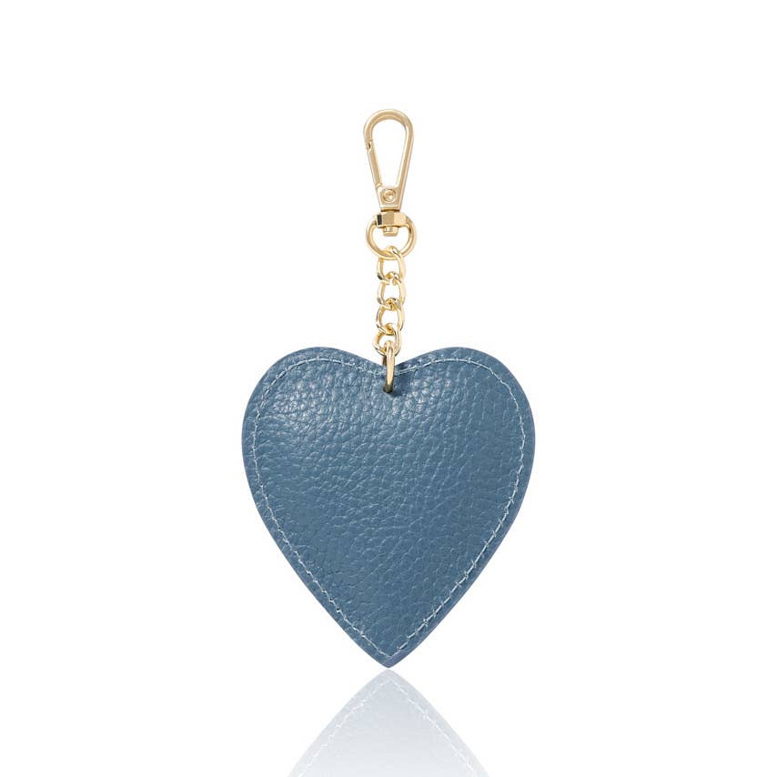 Heart Keyring - Denim Blue
