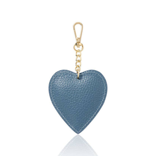 Heart Keyring - Denim Blue