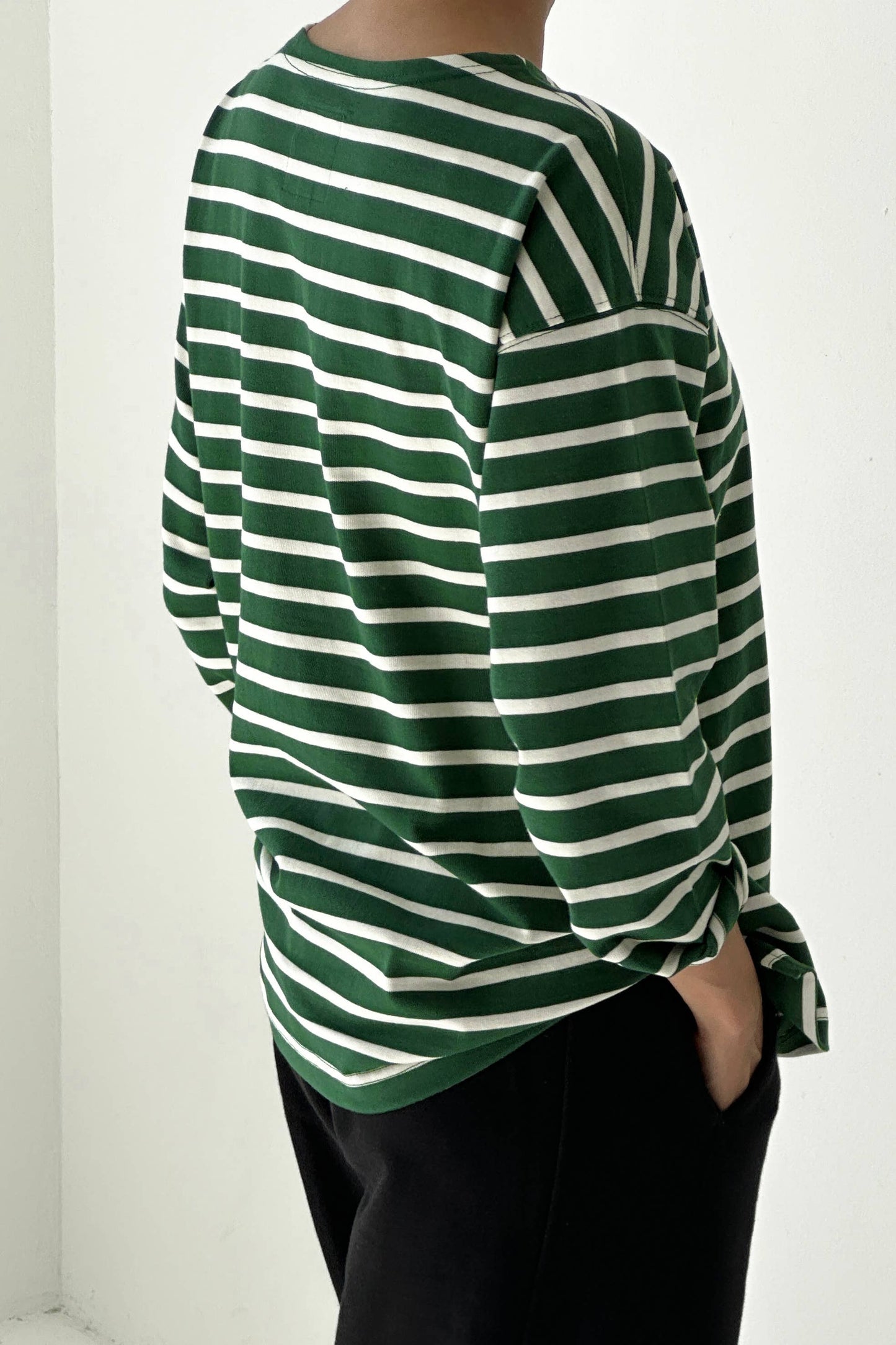 Marseille Top: White Stripe on Pine