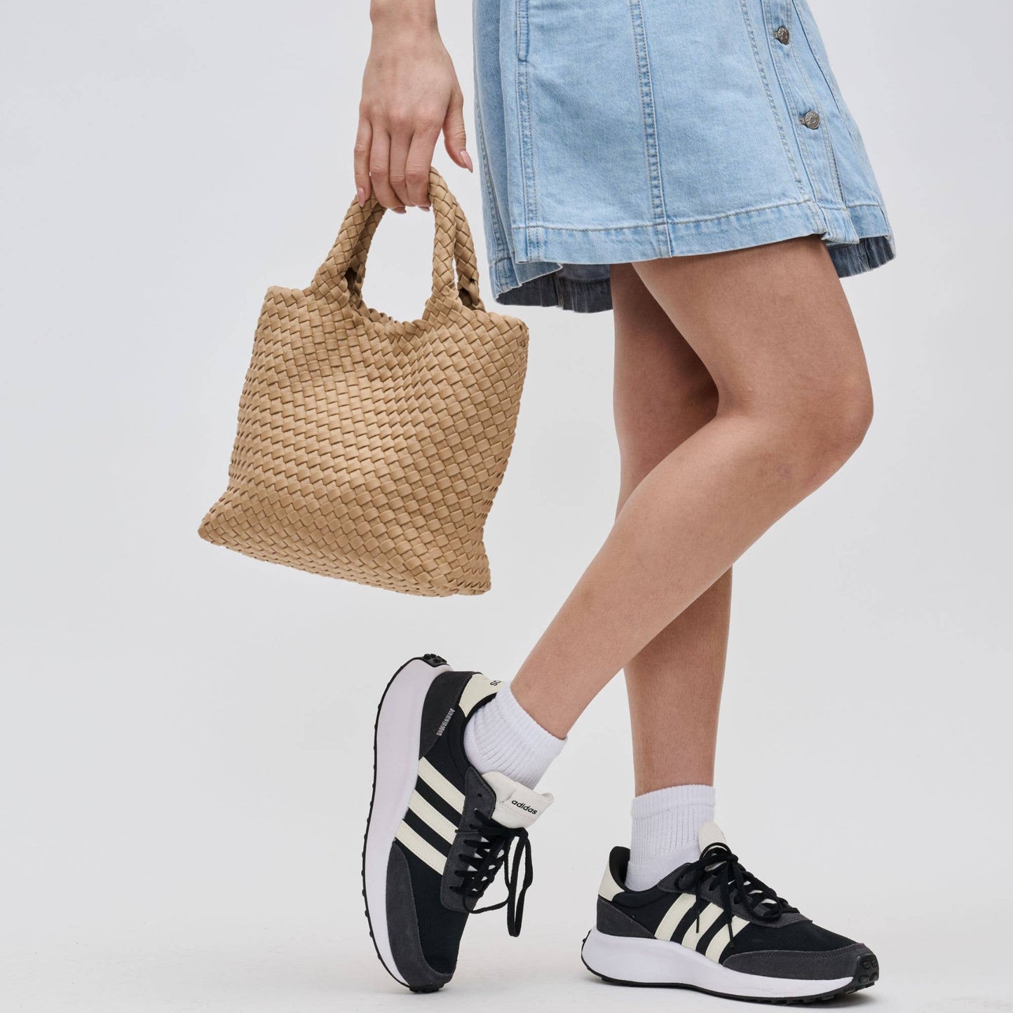 Sky's The Limit - Small Woven Neoprene Crossbody: Black