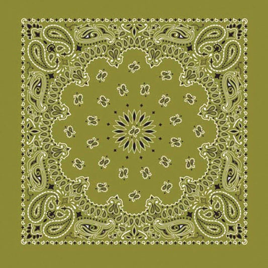 Made in the USA - Olive Paisley Bandana