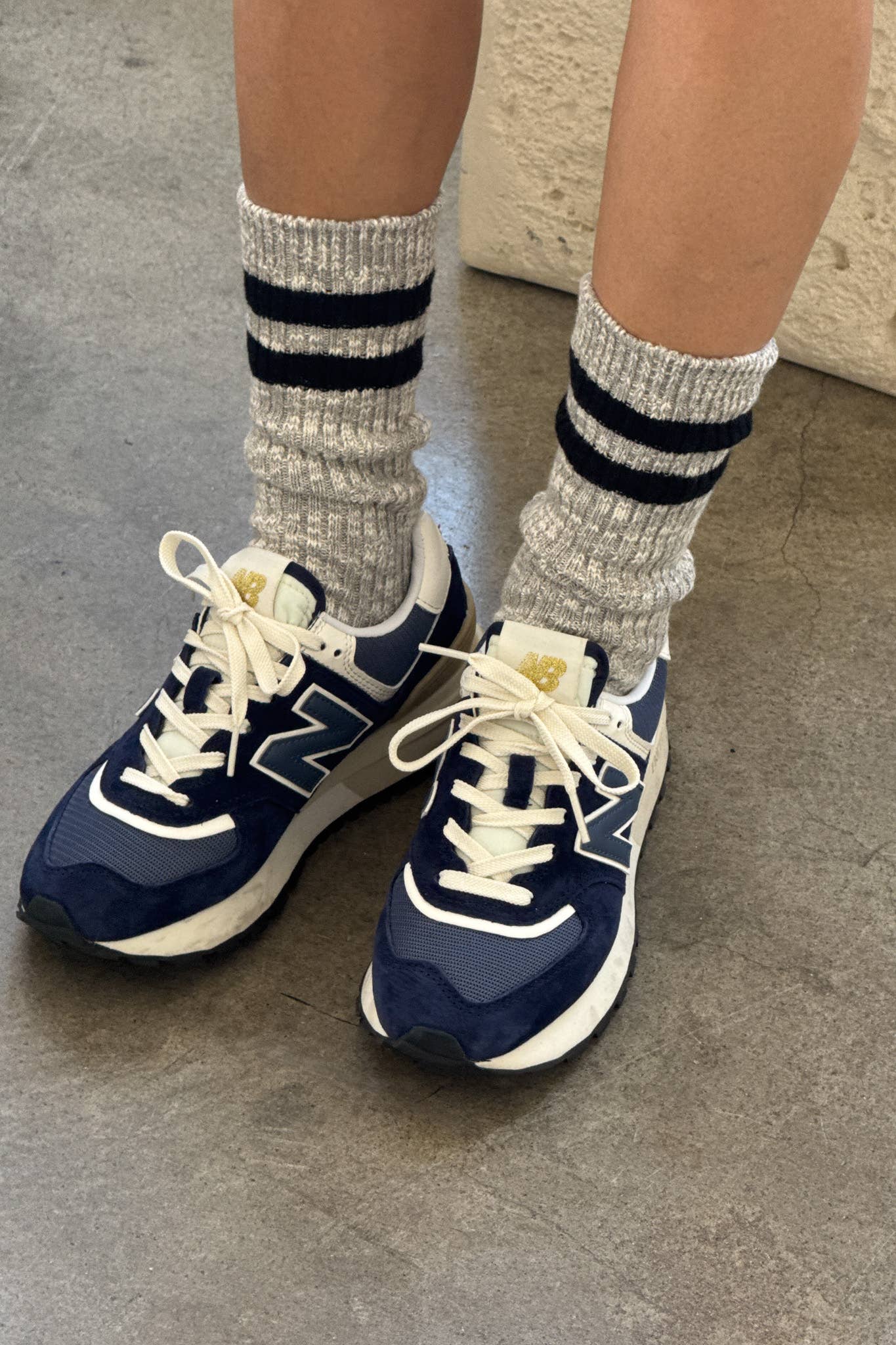 Cottage Varsity Socks -Grey