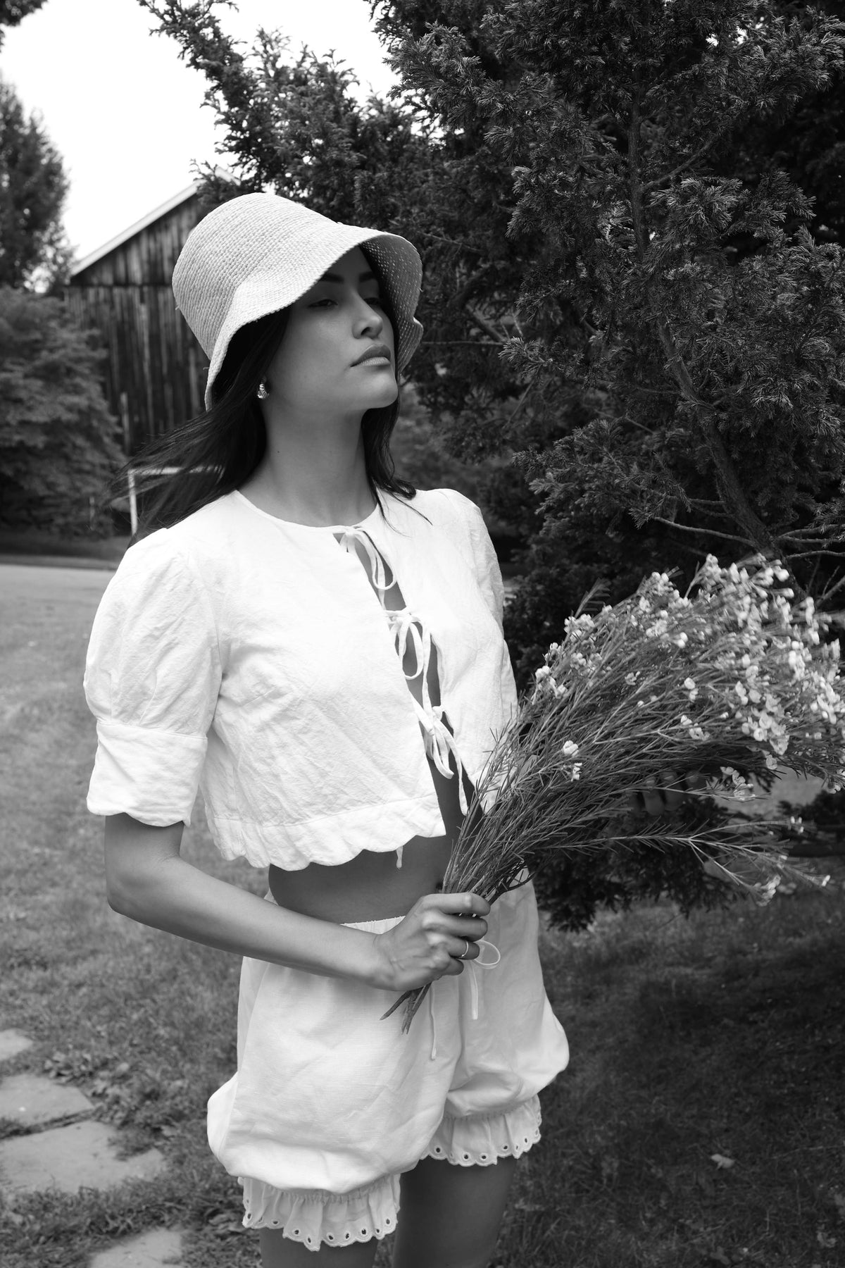 Scalloped Top - White