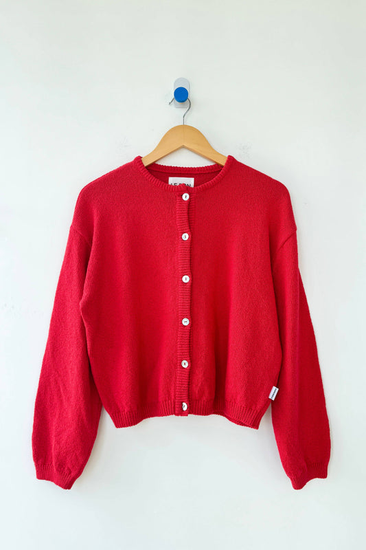 Cotton Leila Cardigan - Chilli