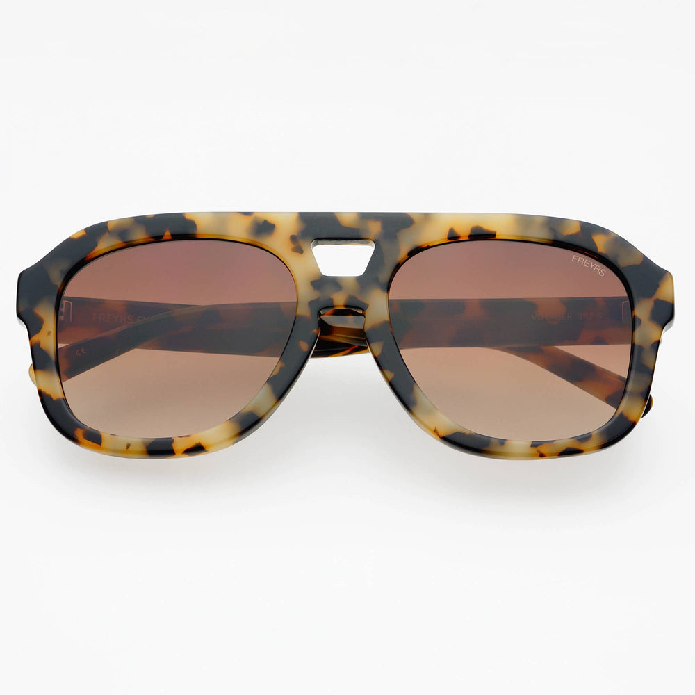 Voyager Acetate Oversized Aviator Sunglasses - Milky Tortoise