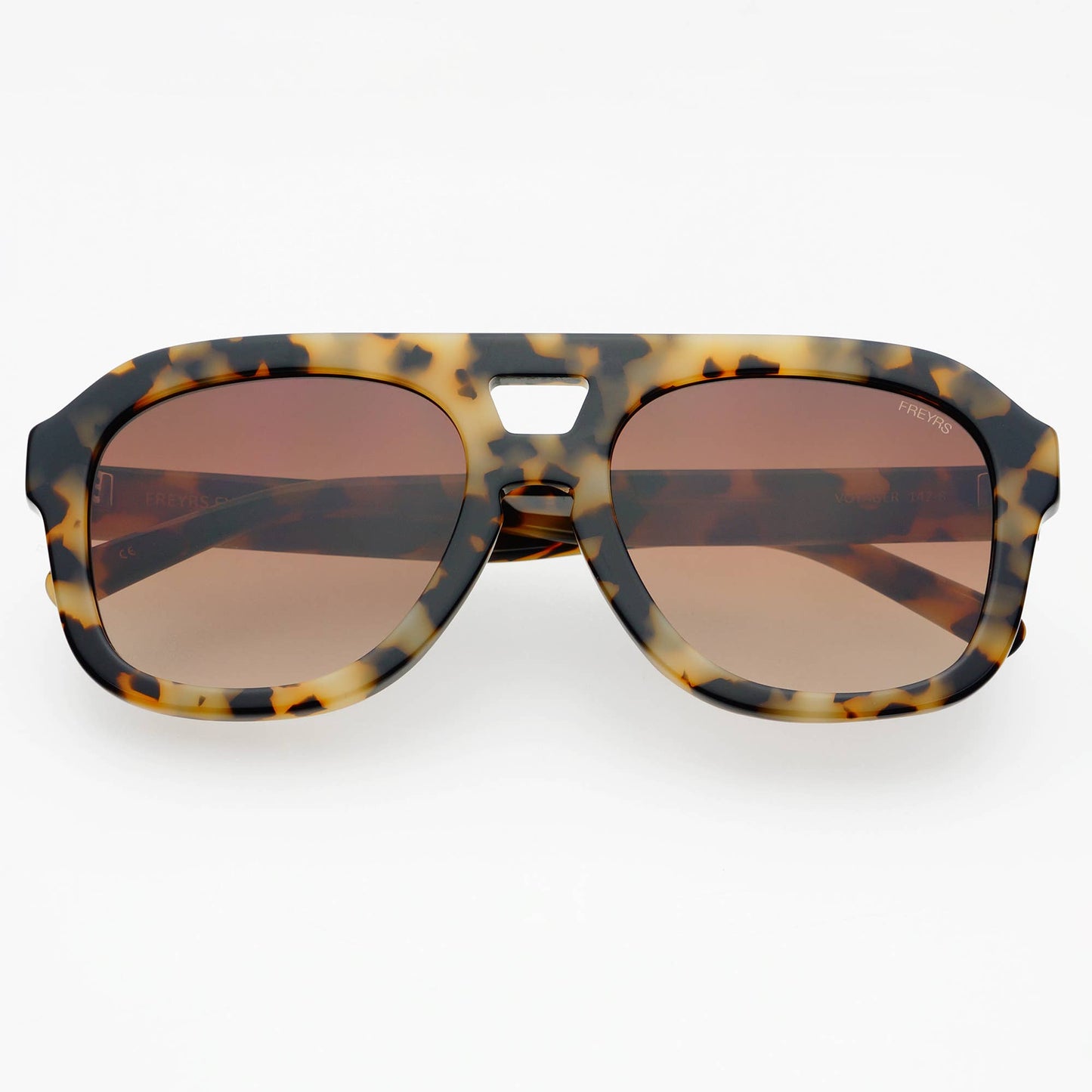 Voyager Acetate Oversized Aviator Sunglasses - Milky Tortoise
