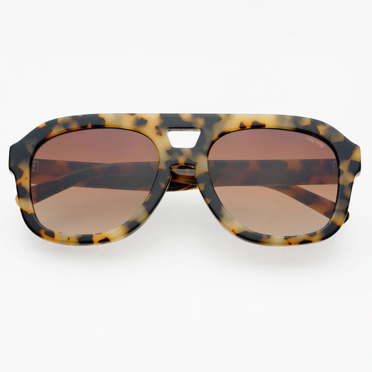 Voyager Acetate Oversized Aviator Sunglasses - Milky Tortoise