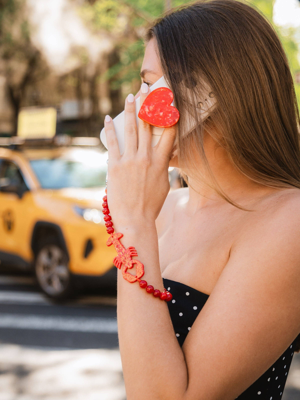 Hand-painted Lobster Bracelet Phone Chain