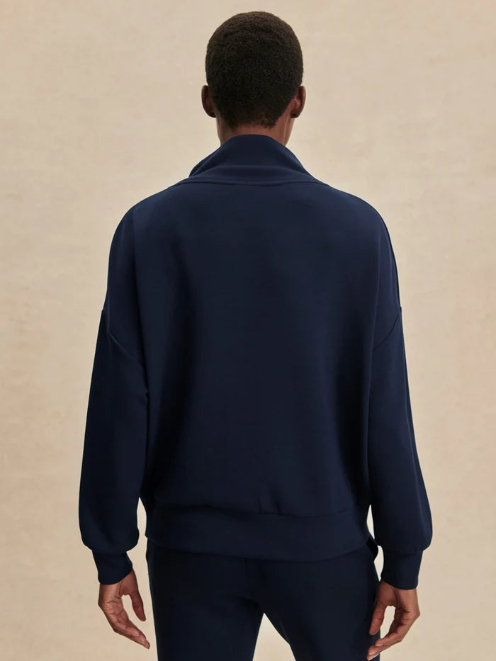 Hawley Half Zip Sweat - Navy
