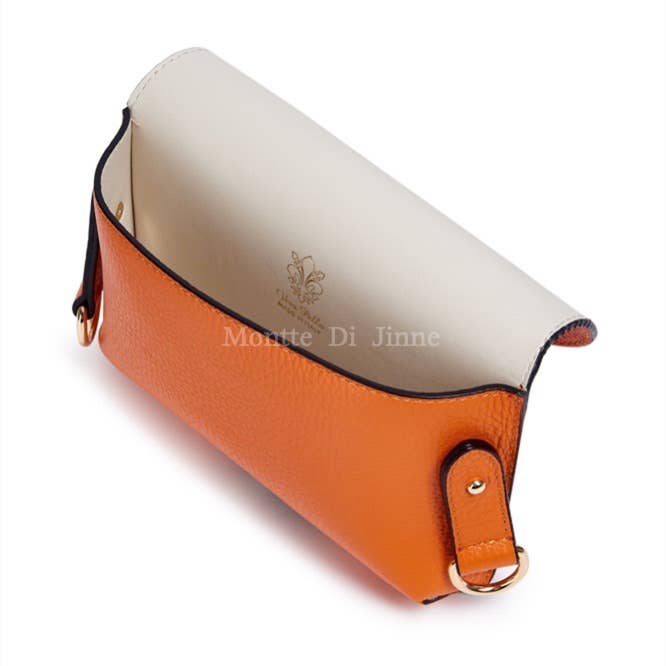 Italian Leather Saddle Bag -Small: Black