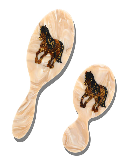 Hand-painted Horse Brush | Eco-Friendly - New: Amazing Hair Day