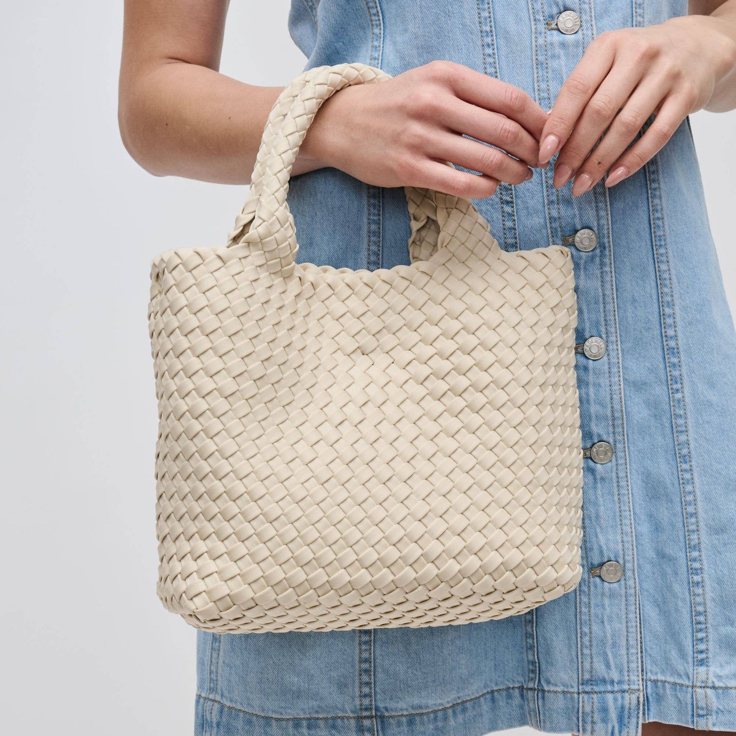 Sky's The Limit - Small Woven Neoprene Crossbody: Chocolate