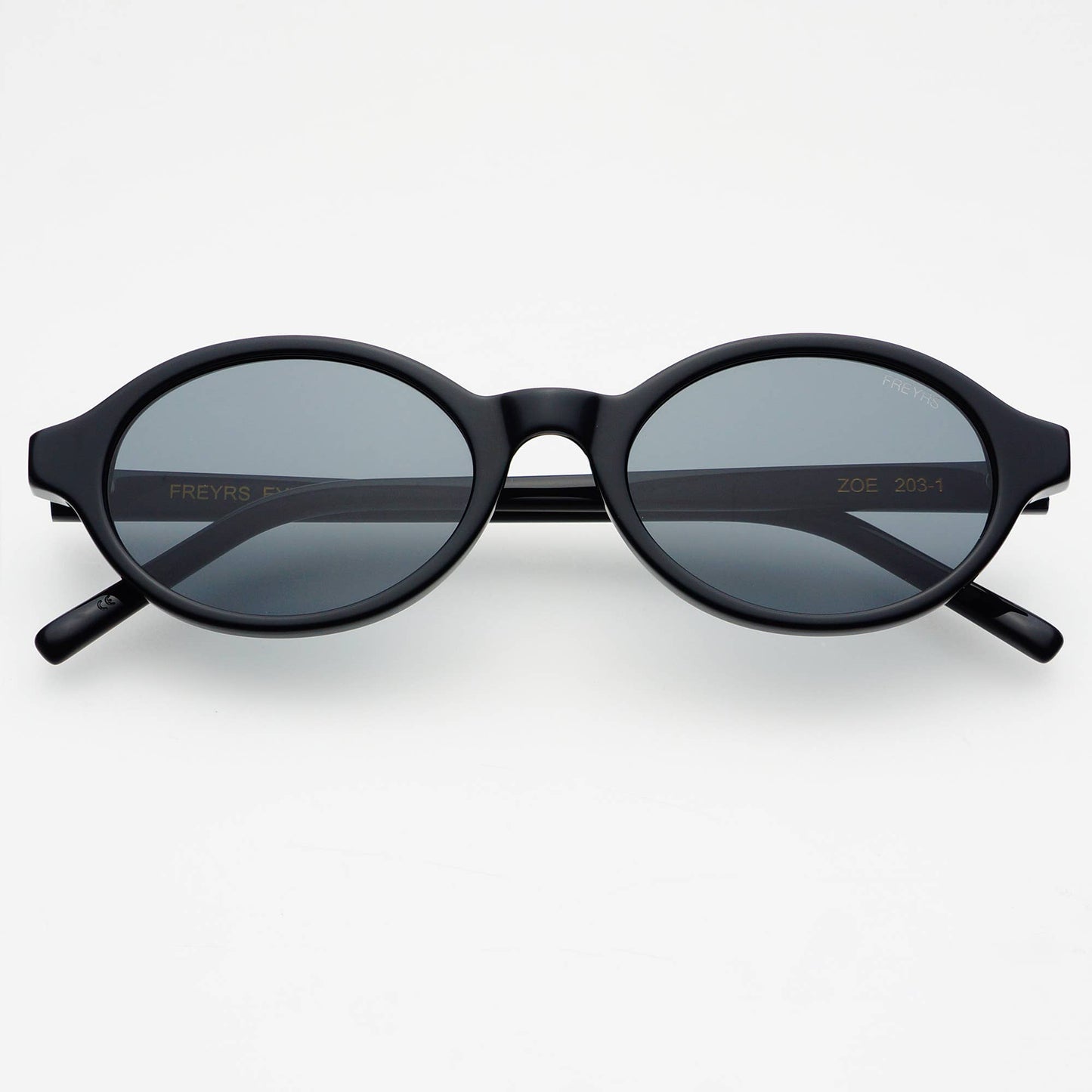 Zoe Acetate Round Womens Sunglasses - Black