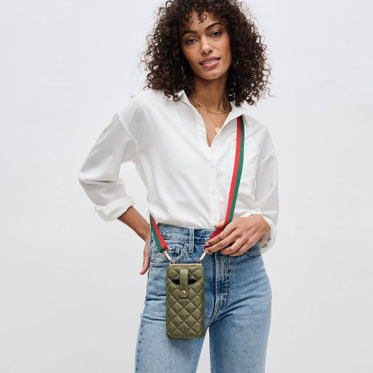 Duality - Quilted Cell Phone Crossbody: Sage