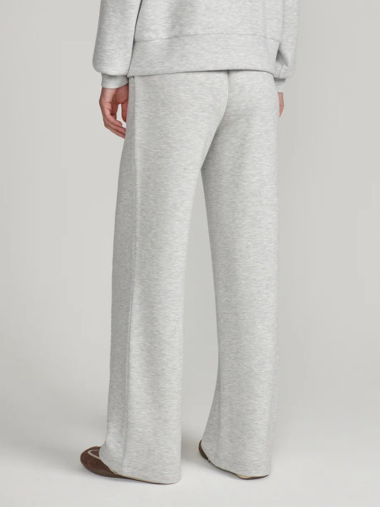 The Wide Leg Pant 30 - Light Grey Marl