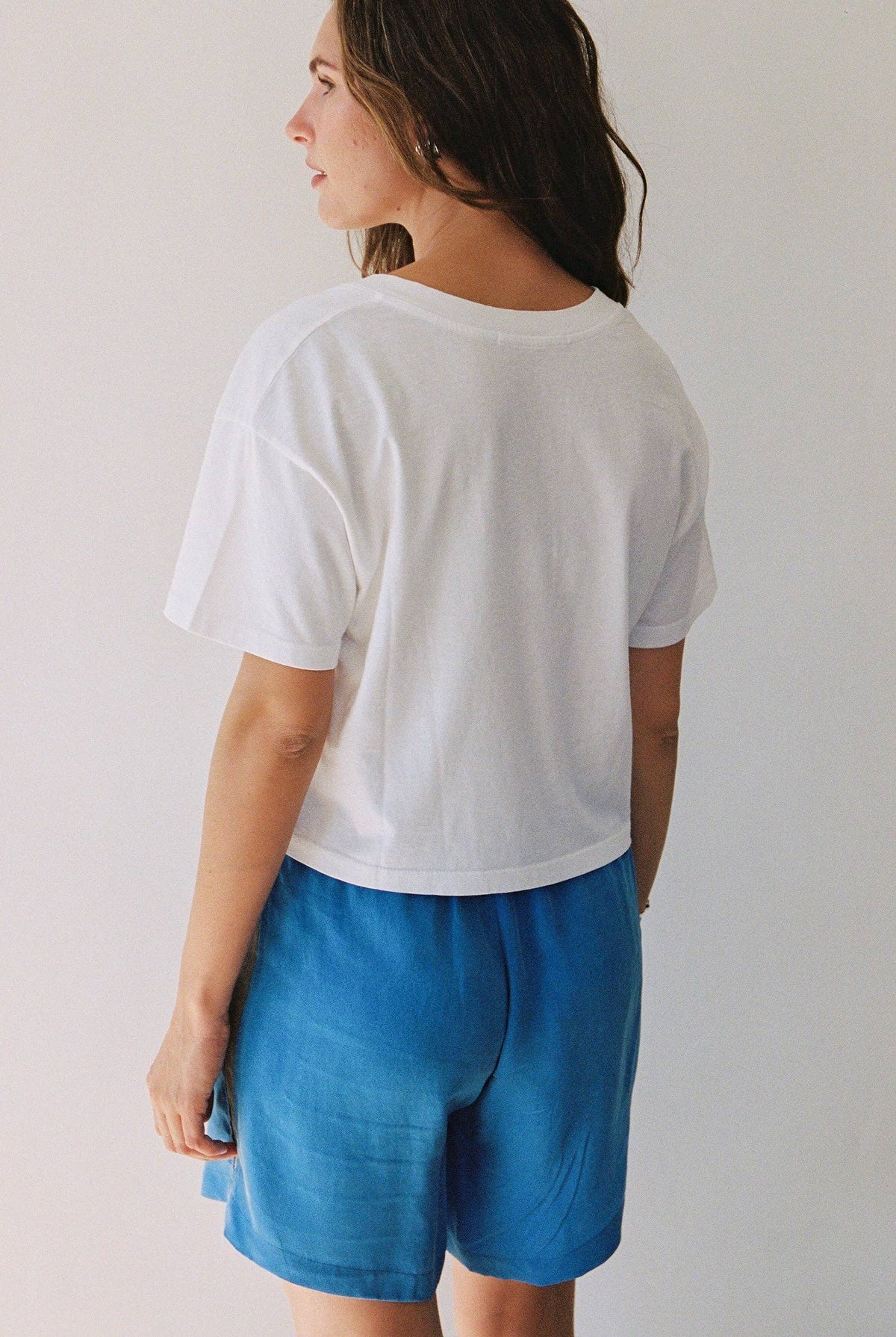 The Cupro Short - Acid Blue