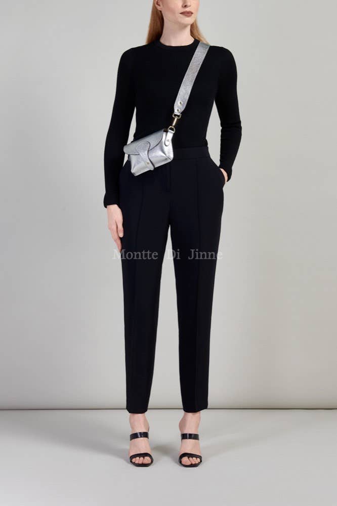 Italian Leather Saddle Bag -Small: Dark Chocolate