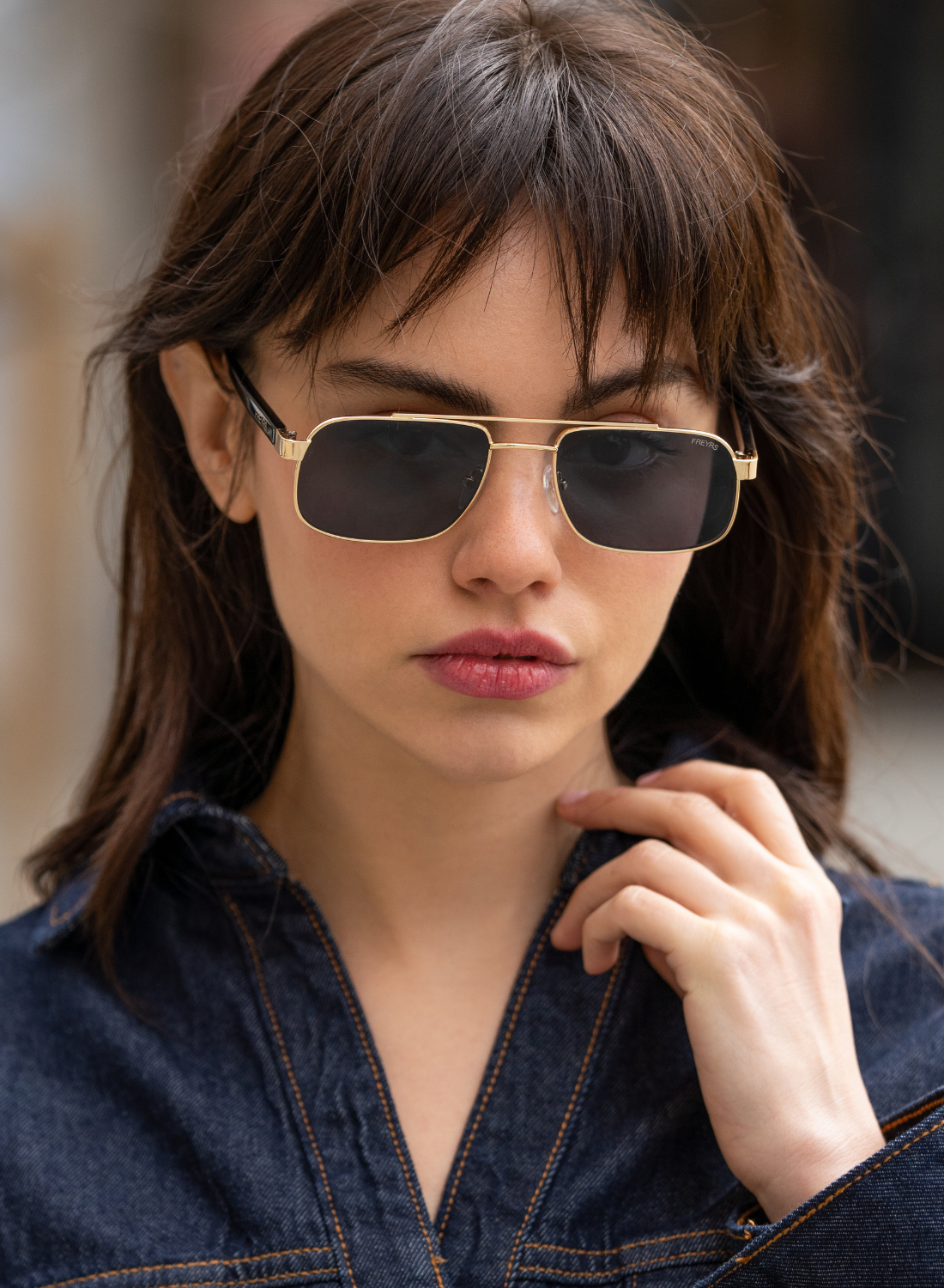 Vesper Unisex Aviator Sunglasses - Gold / Gray