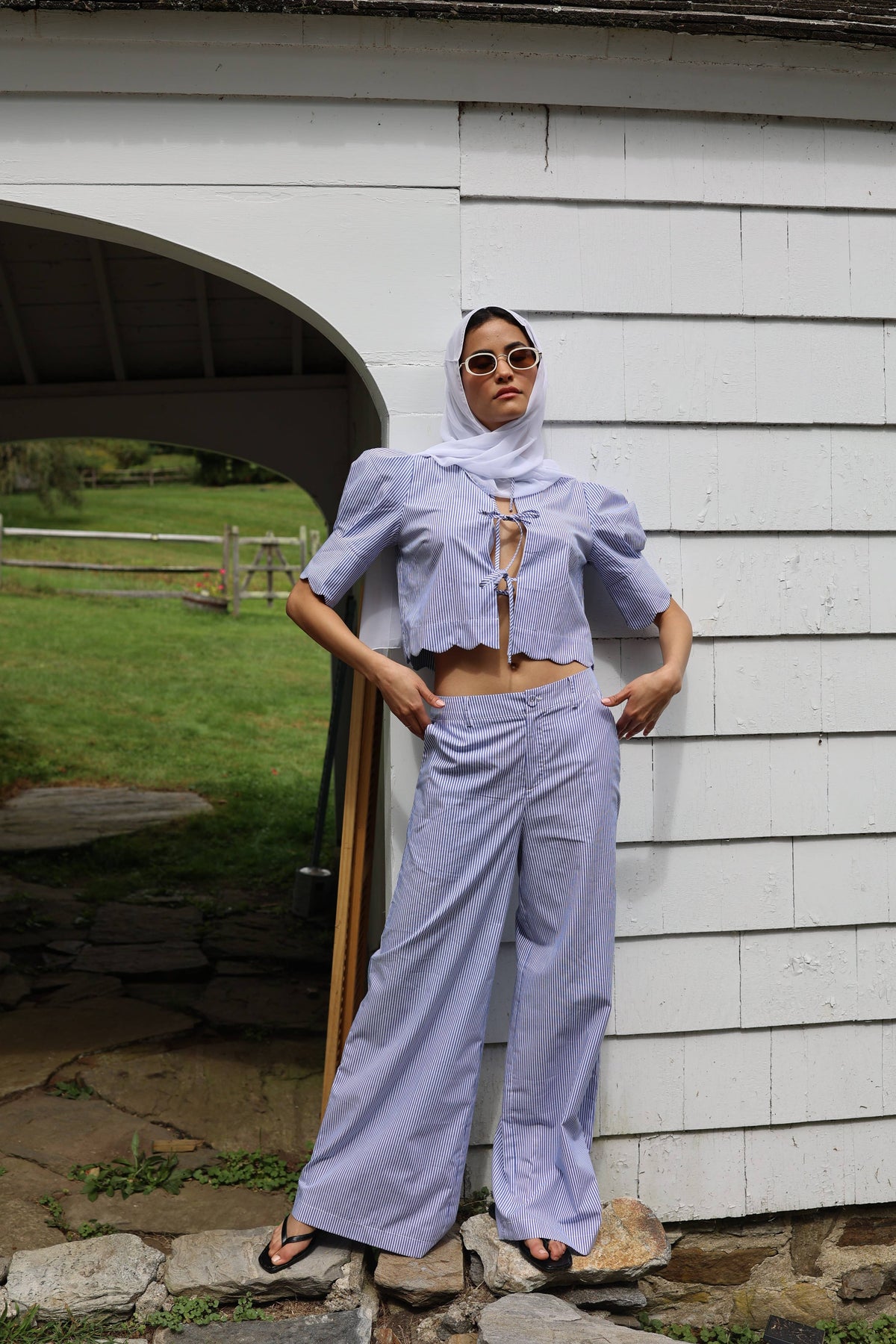 Portofino Pant - Blue Stripe