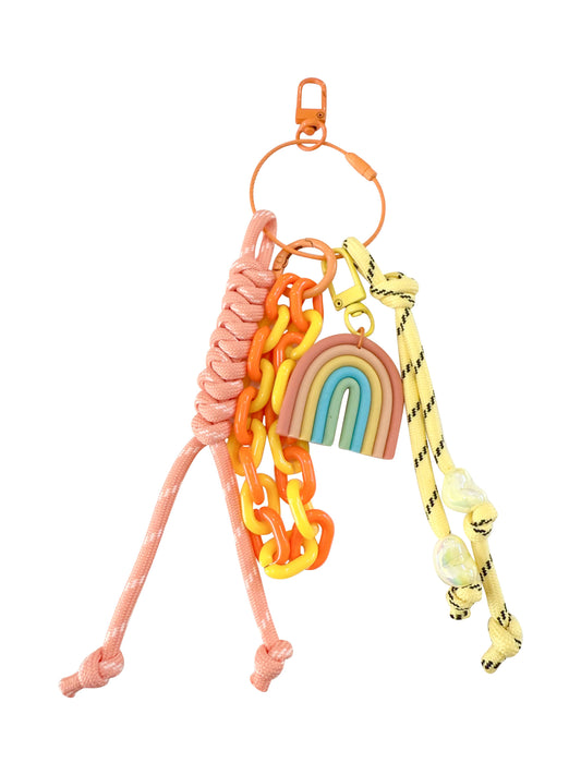 Pop Charm Bag Charm - Orange Rainbow
