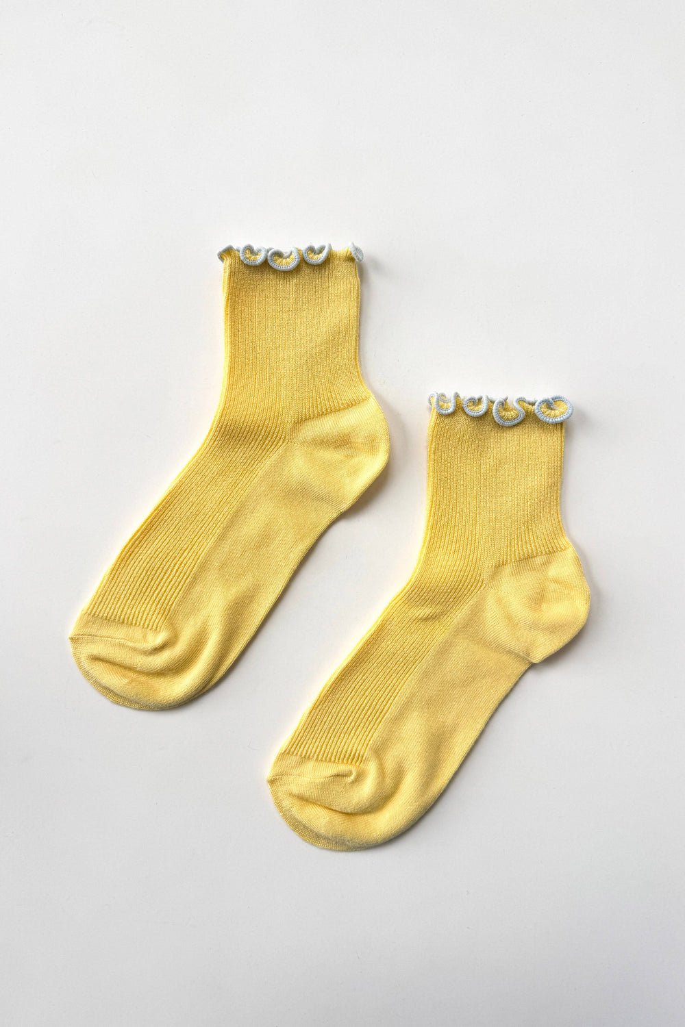The Petite Ruffled Modal Socks - Butter Baby Blue