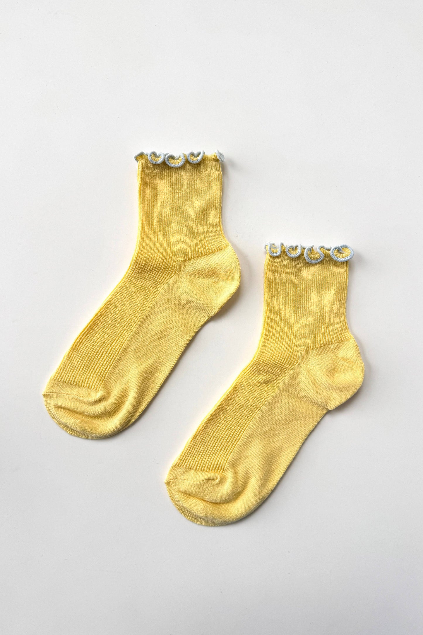 The Petite Ruffled Modal Socks - Butter Baby Blue