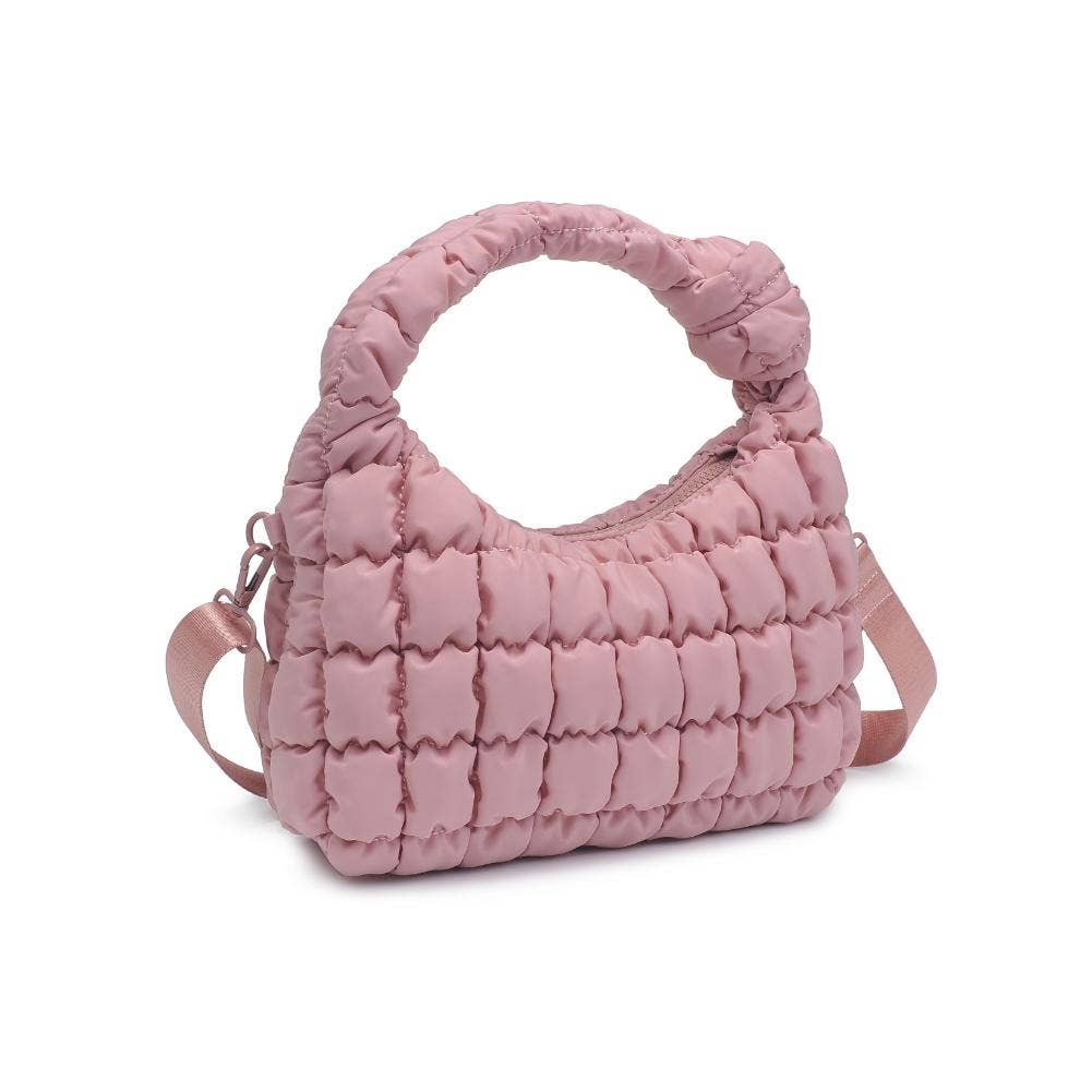 Radiance Quilted Puffer Nylon Crossbody: Pistachio