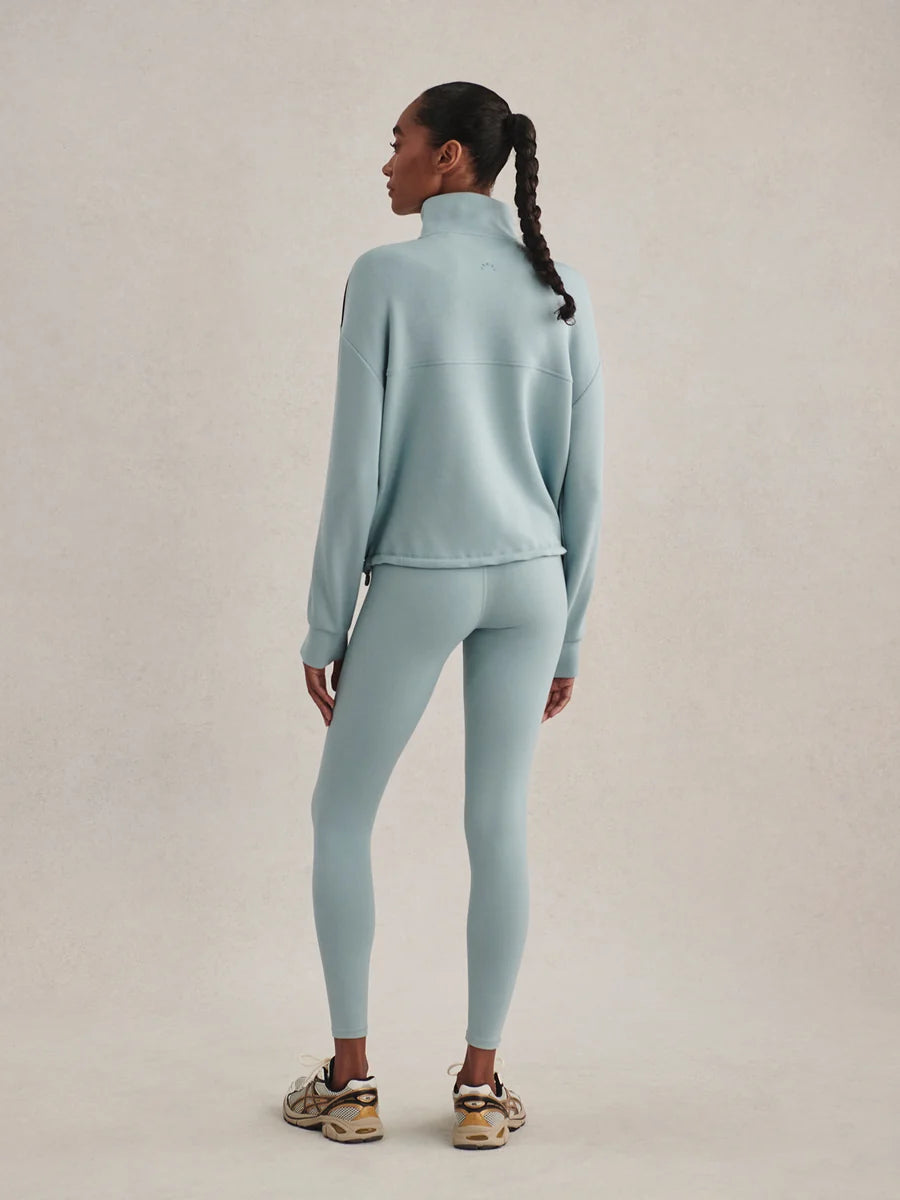 Sian Piped Half Zip Sweat  - Tourmaline