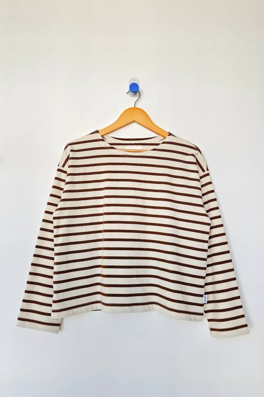Sailor Top: Coffee Stripe - Arriving Tues 18th Nov