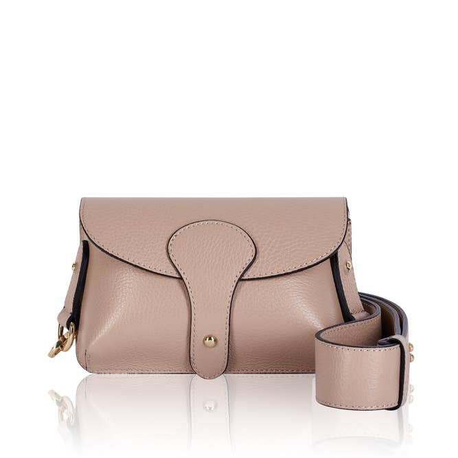 Italian Leather Saddle Bag -Small: Dark Chocolate