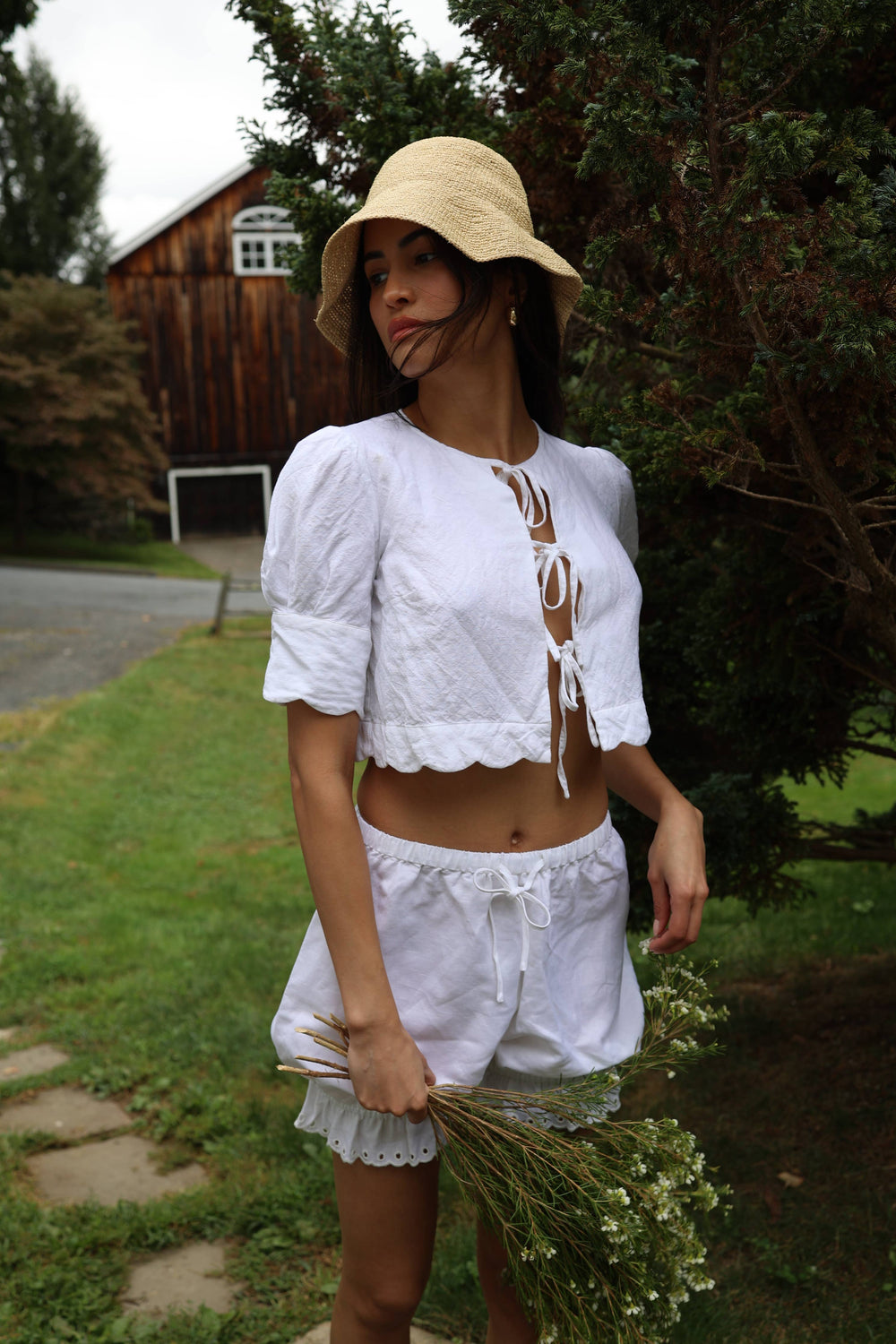 Scalloped Top - White