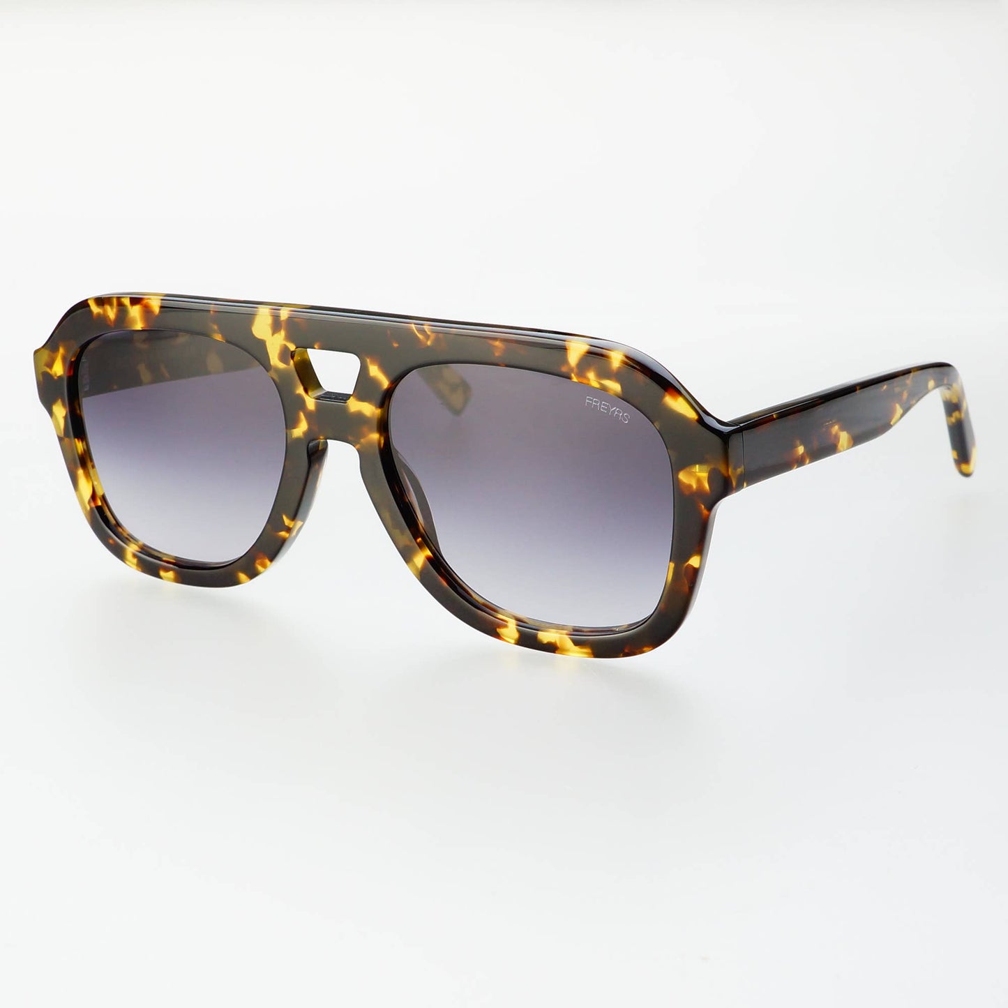 Voyager Acetate Oversized Aviator - Yellow tortoise