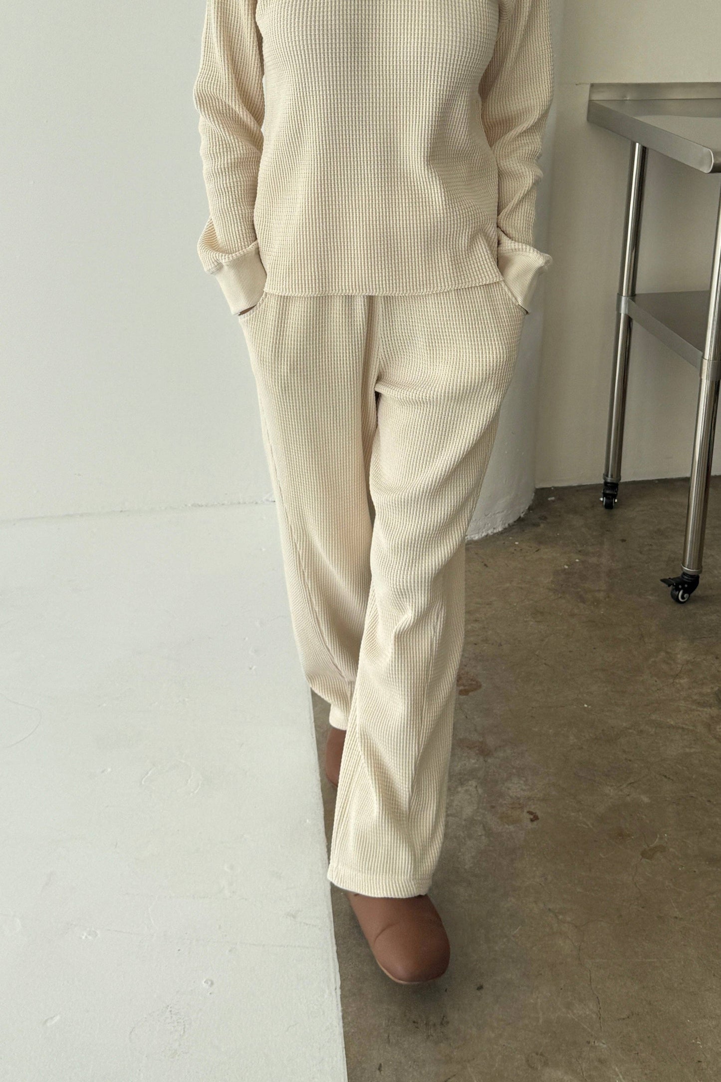 Waffle Lo Pants - Naturel