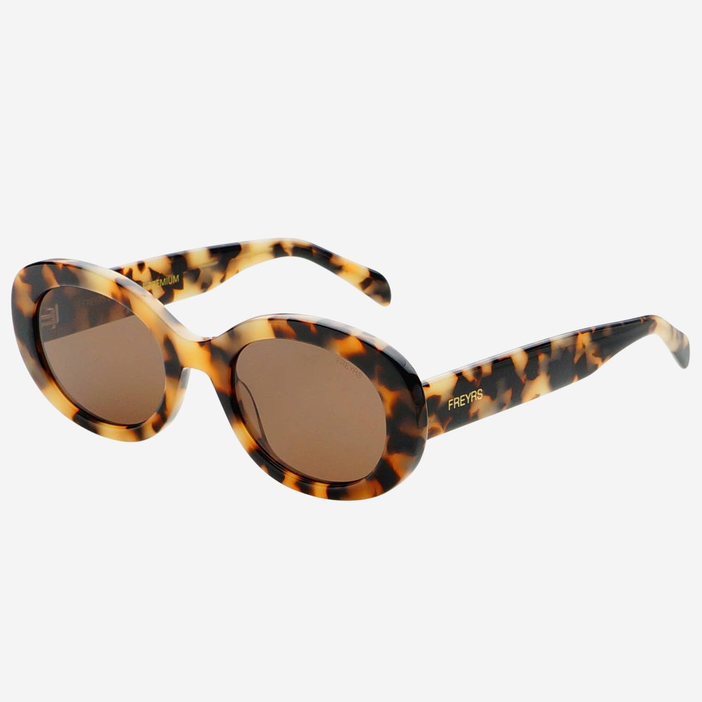 Aria Acetate Oval Sunglasses - Milky Tortoise