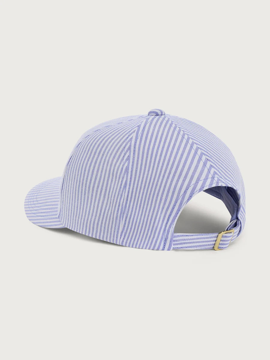 Antoine Club Cap - Xenon Blue Pinstripe