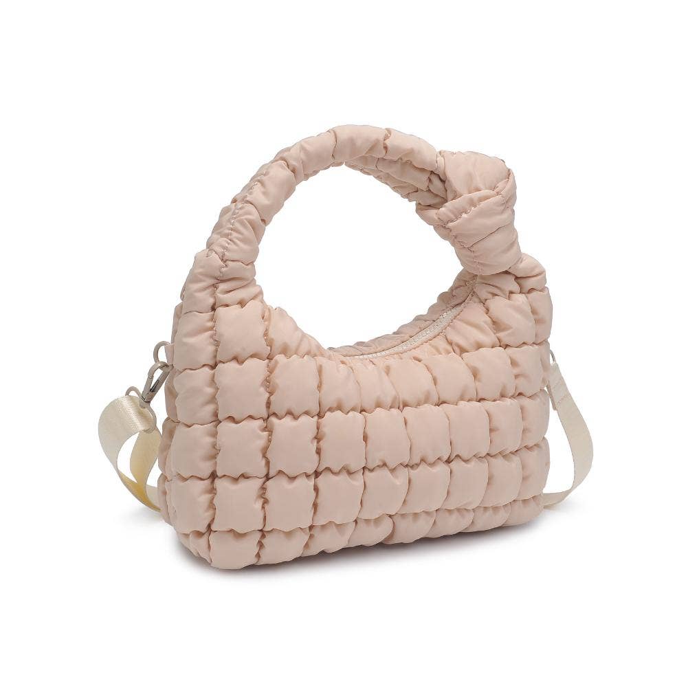 Radiance Quilted Puffer Nylon Crossbody: Pistachio