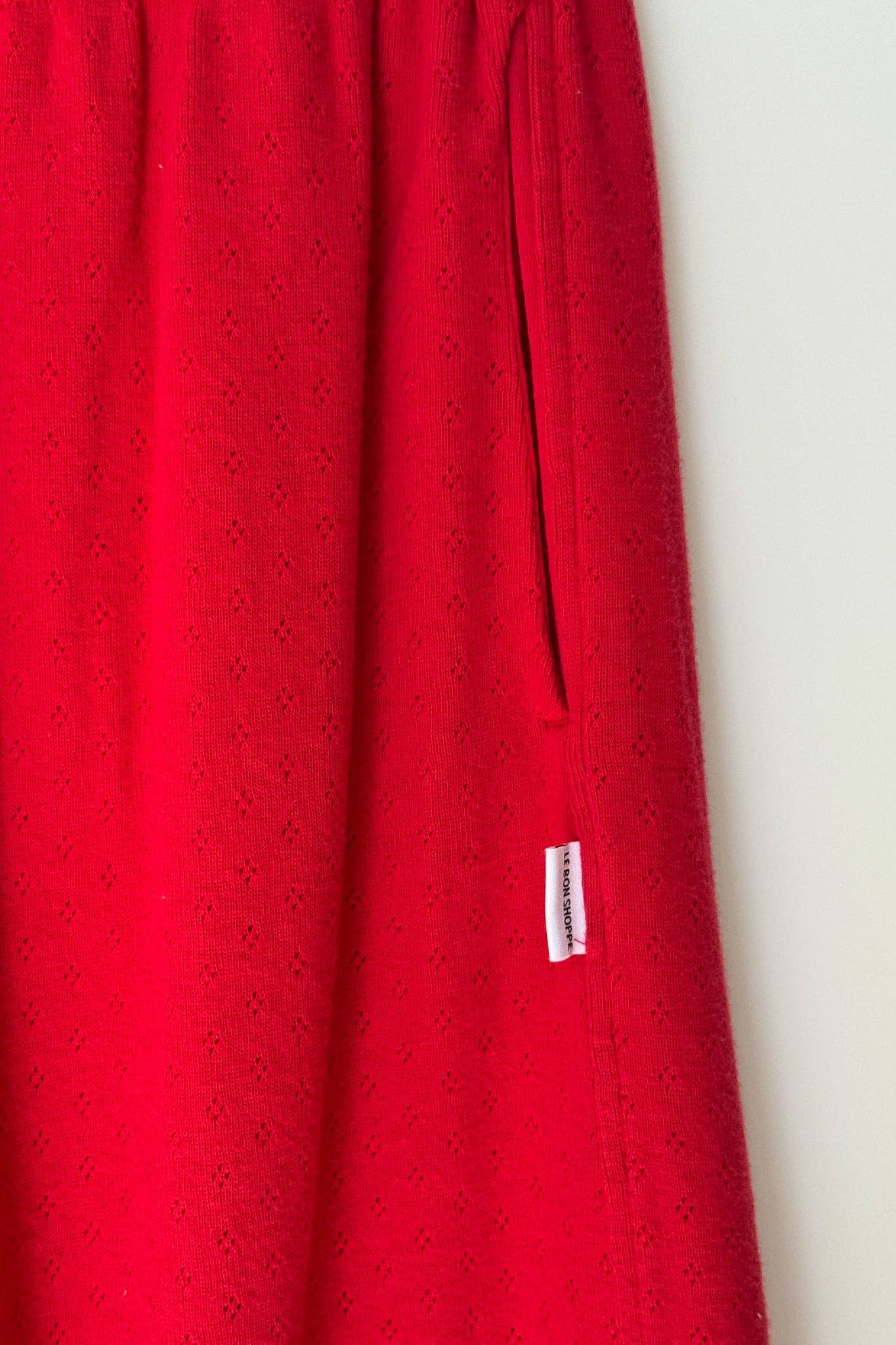 Pointelle Balloon Pants - Red Apple