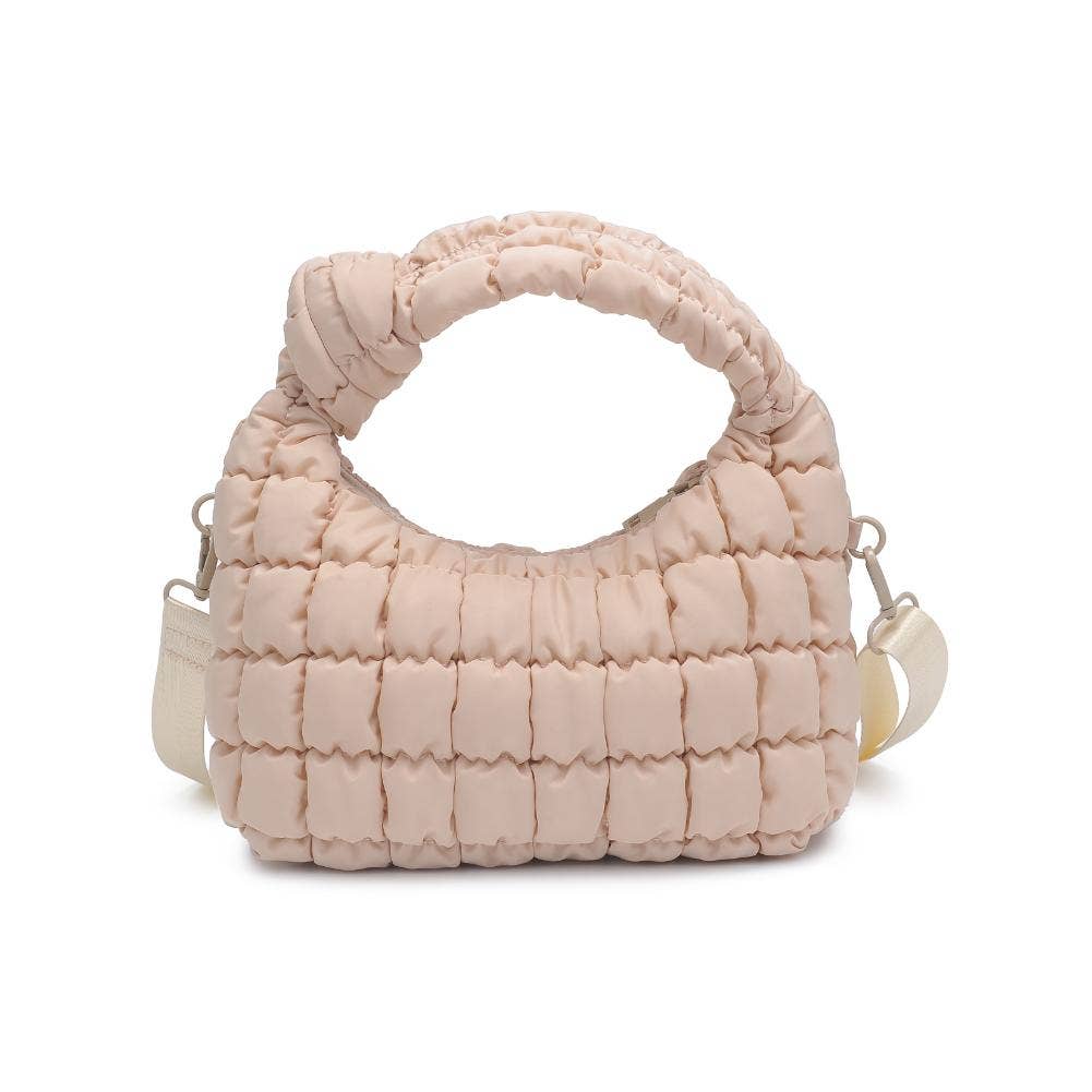 Radiance Quilted Puffer Nylon Crossbody: Pistachio