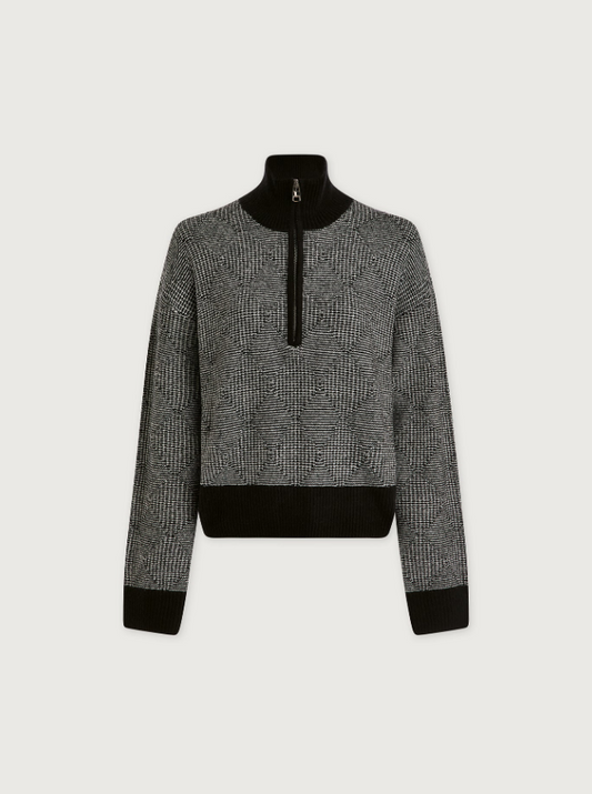 Aldridge Half Zip Knit - Black